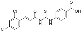 4-[[[[3-(2,4-Dichlorophenyl)-1-oxo-2-propenyl ]amino]thioxomethyl ]amino]-benzoic acid Structure,535946-86-2Structure