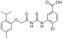 4-Chloro-3-[[[[[5-methyl-2-(1-methylethyl)phenoxy]acetyl ]amino]thioxomethyl ]amino]-benzoic acid Structure,535948-61-9Structure