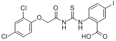 2-[[[[(2,4-Dichlorophenoxy)acetyl ]amino]thioxomethyl ]amino]-5-iodo-benzoic acid Structure,535955-51-2Structure