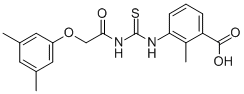 3-[[[[(3,5-Dimethylphenoxy)acetyl ]amino]thioxomethyl ]amino]-2-methyl-benzoic acid Structure,535956-90-2Structure