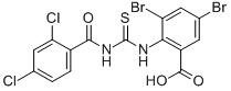 3,5-Dibromo-2-[[[(2,4-dichlorobenzoyl)amino]thioxomethyl ]amino]-benzoic acid Structure,535958-15-7Structure