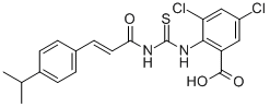 3,5-Dichloro-2-[[[[4-(1-methylethyl)benzoyl ]amino]thioxomethyl ]amino]-benzoic acid Structure,535976-81-9Structure