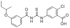 2-Chloro-5-[[[[3-(1-methylpropoxy)benzoyl ]amino]thioxomethyl ]amino]-benzoic acid Structure,535977-92-5Structure