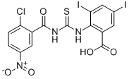 2-[[[(2-Chloro-5-nitrobenzoyl)amino]thioxomethyl ]amino]-3,5-diiodo-benzoic acid Structure,535978-00-8Structure