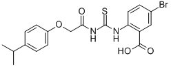 5-Bromo-2-[[[[[4-(1-methylethyl)phenoxy]acetyl]amino]thioxomethyl]amino]-benzoic acid Structure,536984-21-1Structure