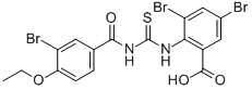 3,5-Dibromo-2-[[[(3-bromo-4-ethoxybenzoyl)amino]thioxomethyl]amino]-benzoic acid Structure,536986-83-1Structure