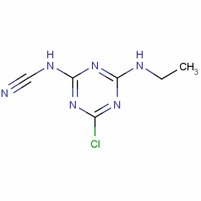 [4-Chloro-6-(ethylamino)-1,3,5-triazin-2-yl ]cyanamide Structure,53736-45-1Structure