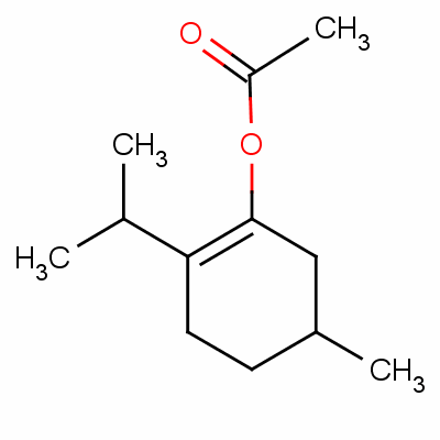 (R)-2-(isopropyl)-5-methylcyclohexen-1-yl acetate Structure,53771-94-1Structure