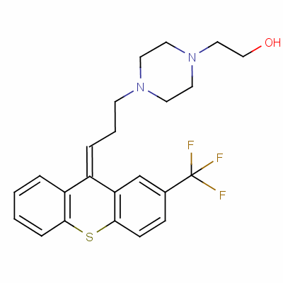 (Z)-4-[3-[2-(trifluoromethyl)-9h-thioxanthen-9-ylidene]propyl ]piperazine-1-ethanol Structure,53772-82-0Structure