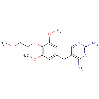 5-(3,5-Dimethoxy-4-(2-methoxyethoxy)benzyl)pyrimidine-2,4-diamine Structure,53808-87-0Structure