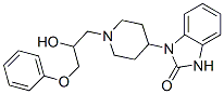 1-[1-(3-Phenoxy-2-hydroxypropyl)-4-piperidyl ]-1,3-dihydro-2h-benzimidazol-2-one Structure,53828-23-2Structure