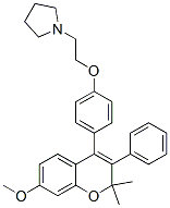 1-[2-[4-(2,2-Dimethyl-7-methoxy-3-phenyl-2h-1-benzopyran-4-yl)phenoxy]ethyl]pyrrolidine Structure,53996-41-1Structure