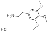 3,4,5-Trimethoxyphenethylamine, hydrochloride Structure,54-04-6Structure