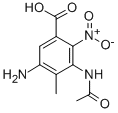 2-Nitro-5-amino-3-(acetyl-amino)-4-methylbenzoic acid Structure,54002-35-6Structure