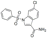 6-Chloro-1-(phenylsulfonyl)-1h-indole-3-carboxamide Structure,540740-50-9Structure