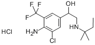 1-(4-Amino-3-chloro-5-trifluoromethyl-phenyl)-2-(1,1-dimethyl-propylamino)-ethanol hydrochloride Structure,54238-51-6Structure