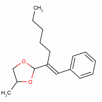 1,3-Dioxolane,4-methyl-2-[1-(phenylmethylene)hexyl]- Structure,5436-77-1Structure