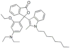 1(3H)-isobenzofuranone,3-4-(diethylamino)-2-ethoxyphenyl-3-(2-methyl-1-octyl-1h-indol-3-yl)- Structure,54574-00-4Structure