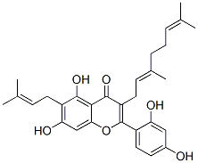 2-(2,4-Dihydroxyphenyl)-3-(3,7-dimethyl-2,6-octadienyl)-5,7-dihydroxy-6-(3-methyl-2-butenyl)-4h-1-benzopyran-4-one Structure,54835-67-5Structure