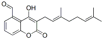 3-[(E)-3,7-dimethyl-2,6-octadienyl ]-4-hydroxy-2-oxo-2h-1-benzopyran-5-carbaldehyde Structure,54963-36-9Structure