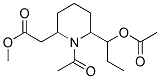 1-Acetyl-6-[1-(acetyloxy)propyl ]piperidine-2-acetic acid methyl ester Structure,54984-46-2Structure