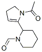 1-Acetyl-5-(1-formylpiperidin-2-yl)-2,3-dihydro-1h-pyrrole Structure,55028-85-8Structure