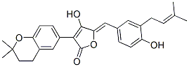 3-(3,4-Dihydro-2,2-dimethyl-2h-1-benzopyran-6-yl)-4-hydroxy-5-[(z)-[4-hydroxy-3-(3-methyl-2-butenyl)phenyl ]methylene]-2(5h)-furanone Structure,55215-33-3Structure