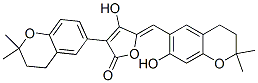 3-(3,4-Dihydro-2,2-dimethyl-2h-1-benzopyran-6-yl)-5-[(z)-(3,4-dihydro-7-hydroxy-2,2-dimethyl-2h-1-benzopyran-6-yl)methylene]-4-hydroxy-2(5h)-furanone Structure,55215-35-5Structure