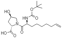 L-proline, 1-[(2s)-2-[[(1,1-dimethylethoxy)carbonyl]amino]-1-oxo-8-nonen-1-yl]-4-hydroxy-, (4r)- Structure,552335-47-4Structure