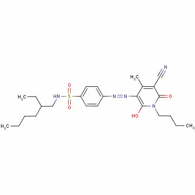 4-[(1-Butyl-5-cyano-1,6-dihydro-2-hydroxy-4-methyl-6-oxo-3-pyridyl)azo]-n-(2-ethylhexyl)benzenesulphonamide Structure,55290-62-5Structure