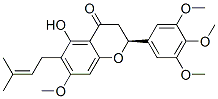 [S,(+)]-2,3-dihydro-5-hydroxy-7-methoxy-6-(3-methyl-2-butenyl)-2-(3,4,5-trimethoxyphenyl)-4h-1-benzopyran-4-one Structure,55303-95-2Structure