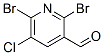 2,6-Dibromo-5-chloro-3-pyridinecarboxaldehyde Structure,55304-84-2Structure