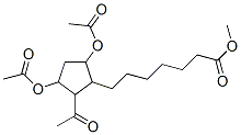 2-Acetyl-3,5-bis(acetyloxy)cyclopentaneheptanoic acid methyl ester Structure,55334-66-2Structure