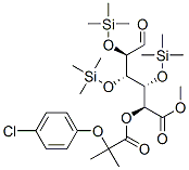 5-O-[2-(4-chlorophenoxy)-2-methyl-1-oxopropyl ]-2-o,3-o,4-o-tris(trimethylsilyl)-d-glucuronic acid methyl ester Structure,55373-82-5Structure