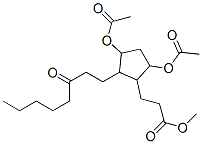 3,5-Bis(acetyloxy)-2-(3-oxooctyl)cyclopentanepropionic acid methyl ester Structure,55493-77-1Structure