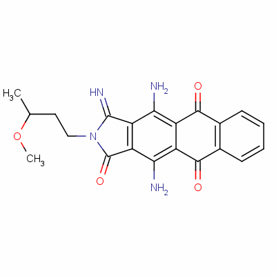 4,11-Diamino-2,3-dihydro-3-imino-2-(3-methoxybutyl)-1h-naphth[2,3-f]isoindole-1,5,10-trione Structure,55524-89-5Structure