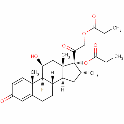 9-Fluoro-11beta,17,21-trihydroxy-16alpha-methylpregna-1,4-diene-3,20-dione 17,21-di(propionate) Structure,55541-30-5Structure