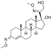 17,21-Dihydroxypregn-4-ene-3,20-dione bis(o-methyl oxime) Structure,55557-09-0Structure