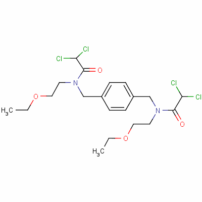 Acetamide,n,n-[1,4-phenylenebis(methylene)]bis[2,2-dichloro-n-(2-ethoxyethyl)- Structure,5560-78-1Structure