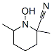 2-Piperidinecarbonitrile,1-hydroxy-2,6-dimethyl-(9ci) Structure,556065-39-5Structure