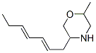 5-(2,4-Heptadienyl)-2-methylmorpholine Structure,55649-56-4Structure