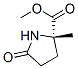 Proline, 2-methyl-5-oxo-, methyl ester (9ci) Structure,56145-24-5Structure