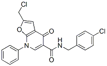 Furo[2,3-b]pyridine-5-carboxamide,2-(chloromethyl)-n-[(4-chlorophenyl)methyl ]-4,7-dihydro-4-oxo-7-phenyl- Structure,562101-08-0Structure