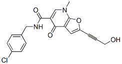 Furo[2,3-b]pyridine-5-carboxamide,n-[(4-chlorophenyl)methyl ]-4,7-dihydro-2-(3-hydroxy-1-propynyl)-7-methyl-4-oxo-(9ci) Structure,562101-76-2Structure