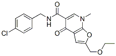 Furo[2,3-b]pyridine-5-carboxamide,n-[(4-chlorophenyl)methyl ]-2-(ethoxymethyl)-4,7-dihydro-7-methyl-4-oxo- Structure,562101-86-4Structure