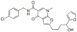 Furo[2,3-b]pyridine-5-carboxamide,n-[(4-chlorophenyl)methyl ]-2-[4-(2-furanyl)-4-hydroxybutyl ]-4,7-dihydro-7-methyl-4-oxo- Structure,562102-08-3Structure