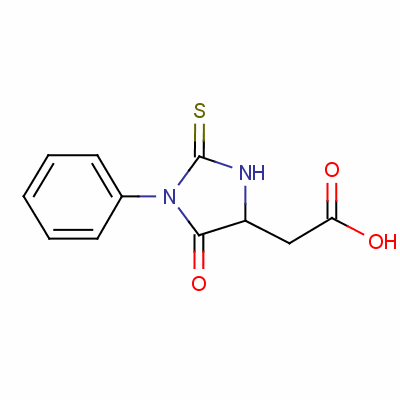 2-(5-Oxo-1-phenyl-2-thioxoimidazolidin-4-yl)acetic acid Structure,5624-13-5Structure