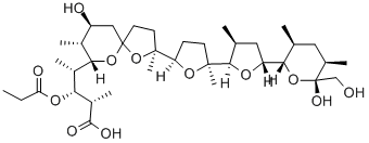 Monensin, 16-deethyl-3-o-demethyl-16-methyl-3-o-(1-oxopropyl)- Structure,56283-74-0Structure