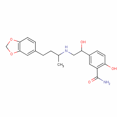 5-[2-[[3-(1,3-Benzodioxol-5-yl)-1-methylpropyl ]amino]-1-hydroxyethyl ]salicylamide Structure,56290-94-9Structure