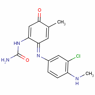 [6-[[3-Chloro-4-(methylamino)phenyl ]imino]-4-methyl-3-oxocyclohexa-1,4-dien-1-yl ]urea Structure,56330-88-2Structure